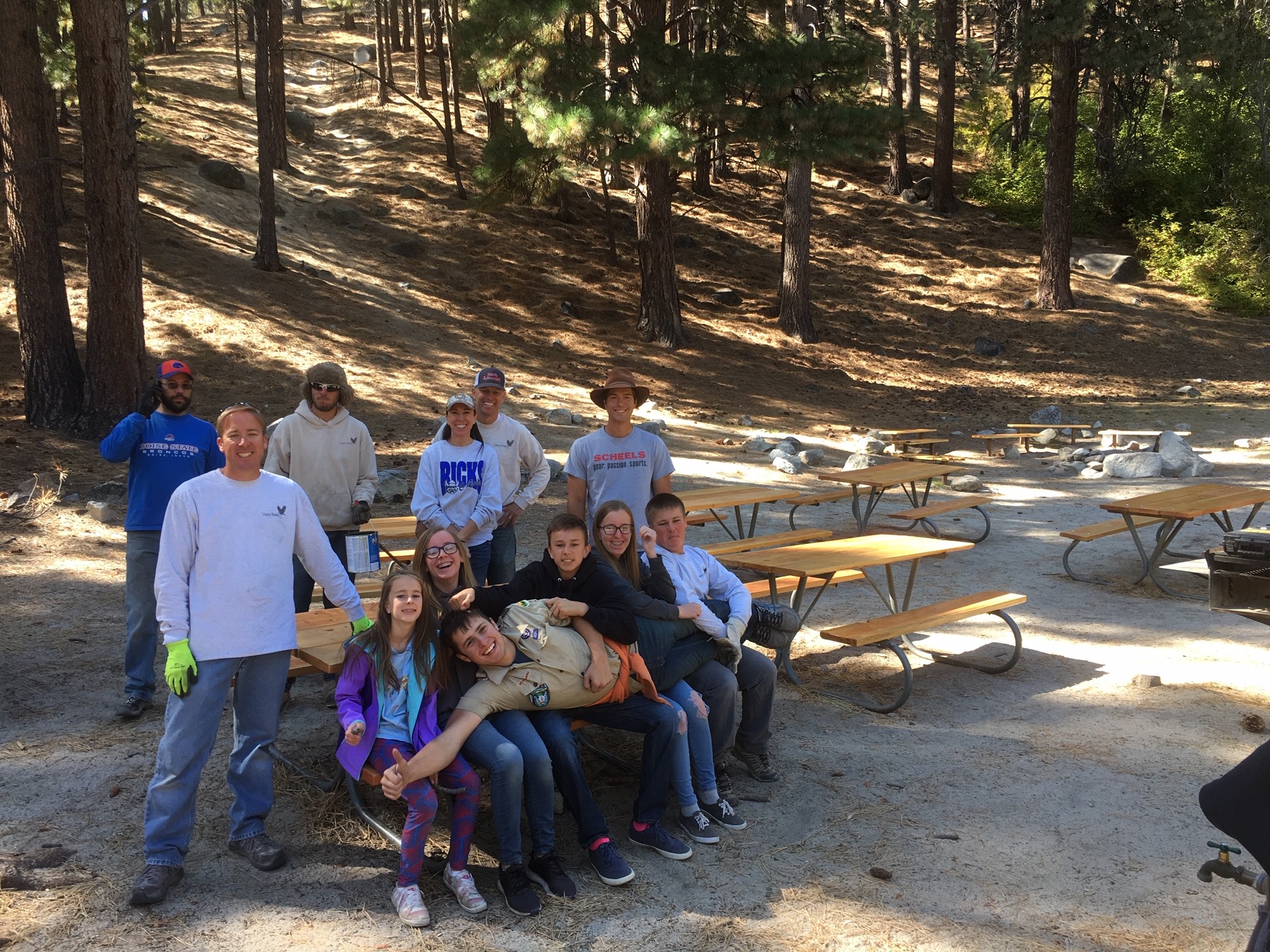 Eagle Scouts at Davis Creek